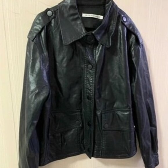 Black leather jacket - Picture 1 of 4